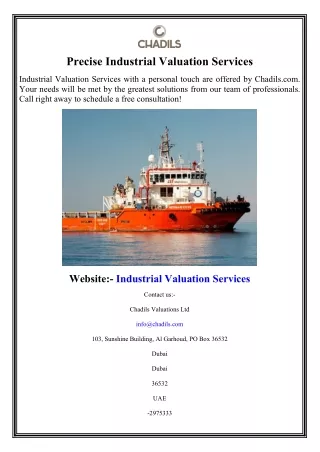 precise industrial valuation services