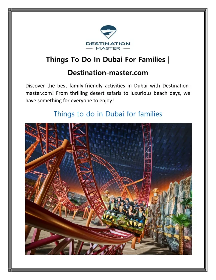 things to do in dubai for families