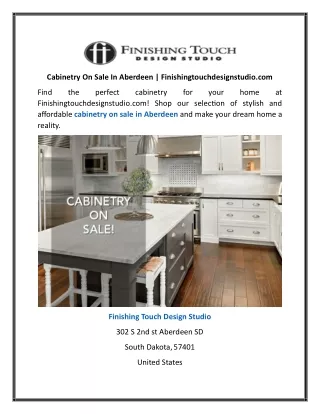 Cabinetry On Sale In Aberdeen