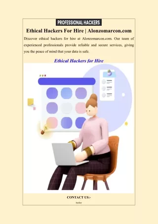 Ethical Hackers For Hire  Alonzomarcon.com