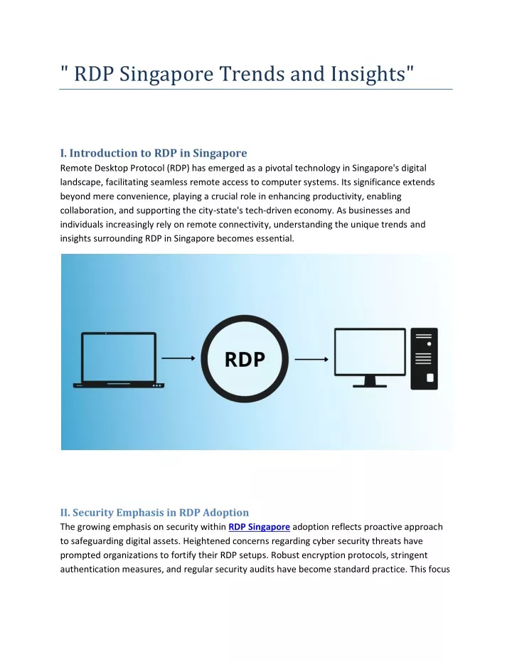 rdp singapore trends and insights