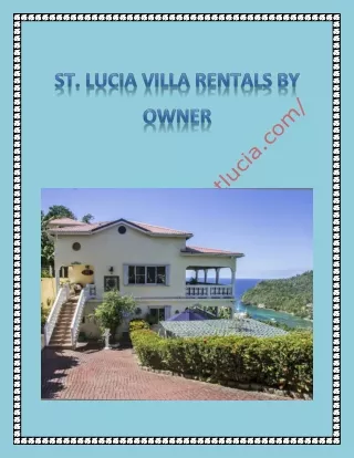St. Lucia villa rentals by owner