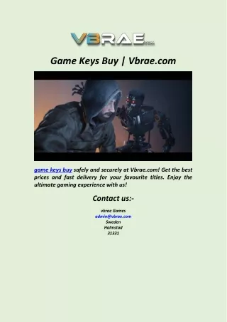 Game Keys Buy  Vbrae.com