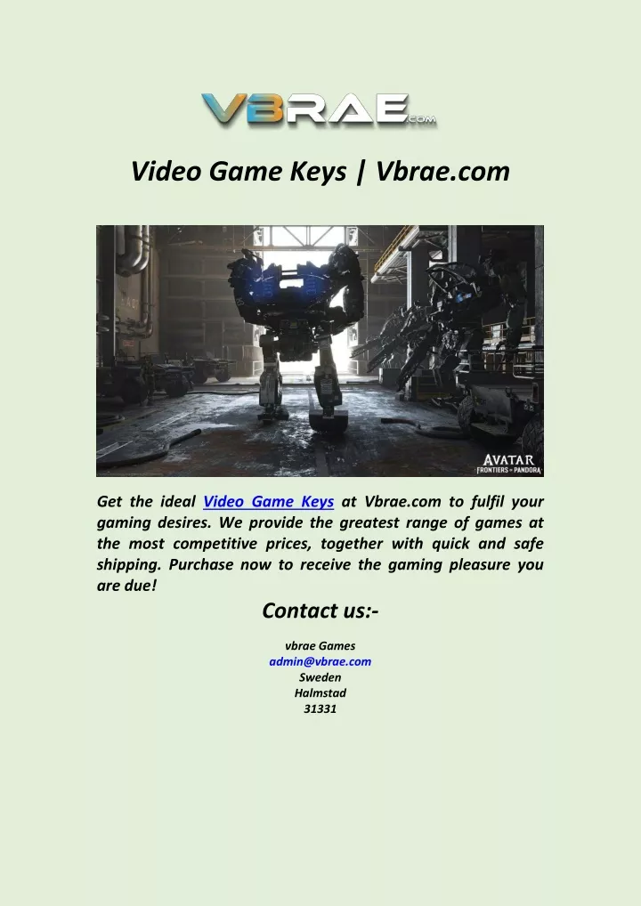 video game keys vbrae com