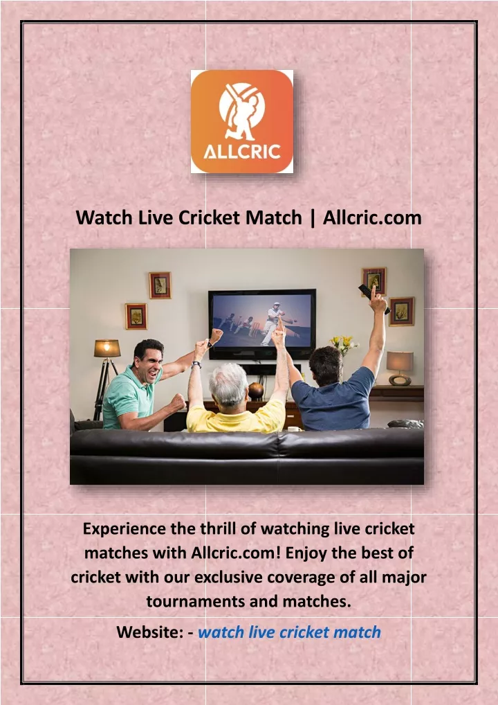 watch live cricket match allcric com