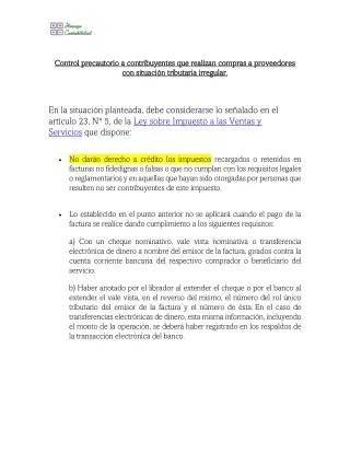 PROCEDIMIENTO CONTROL PRECAUTIVO