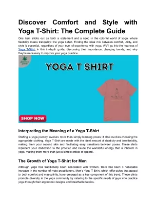Unlock Comfort and Style_ The Ultimate Guide to Yoga T-Shirt