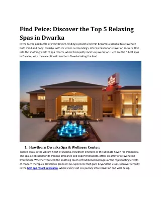 find peice discover the top 5 relaxing spas