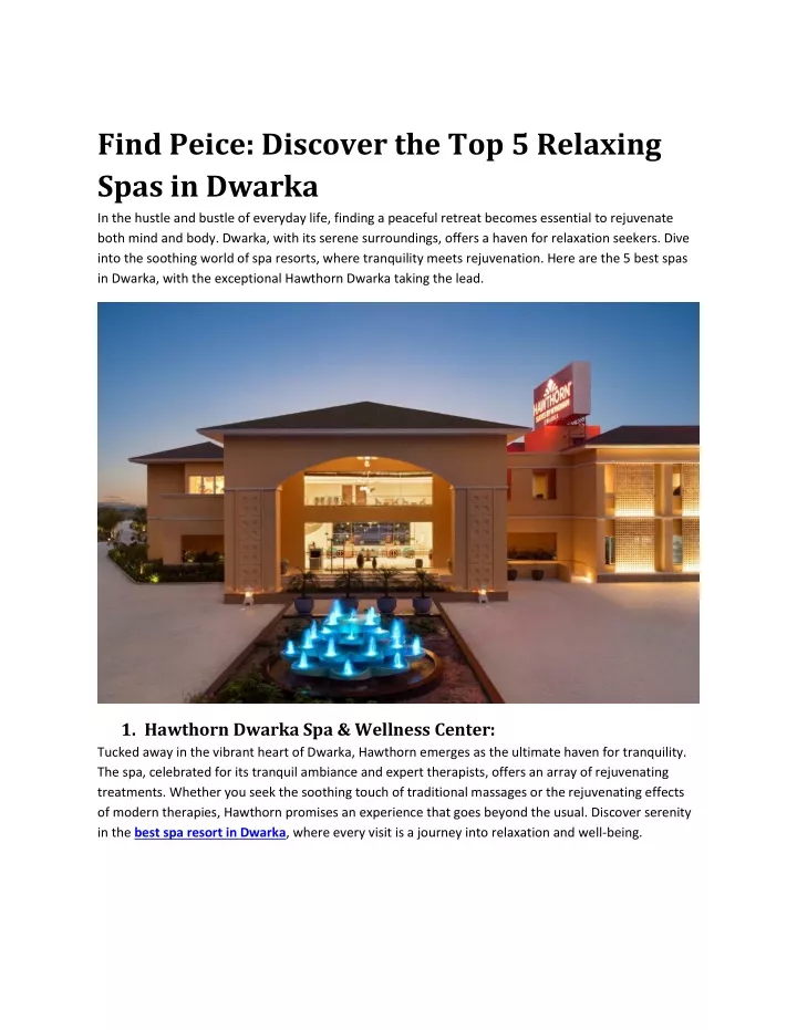 find peice discover the top 5 relaxing spas