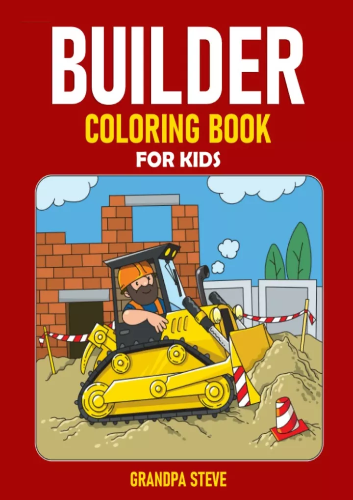 builder coloring book for kids beatiful