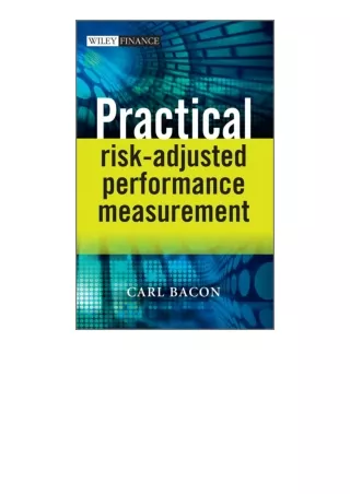 Download⚡PDF❤ Practical RiskAdjusted Performance Measurement The Wiley Finance S