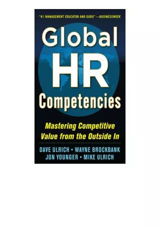 ❤PDF⚡ Global HR Competencies Mastering Competitive Value from the OutsideIn