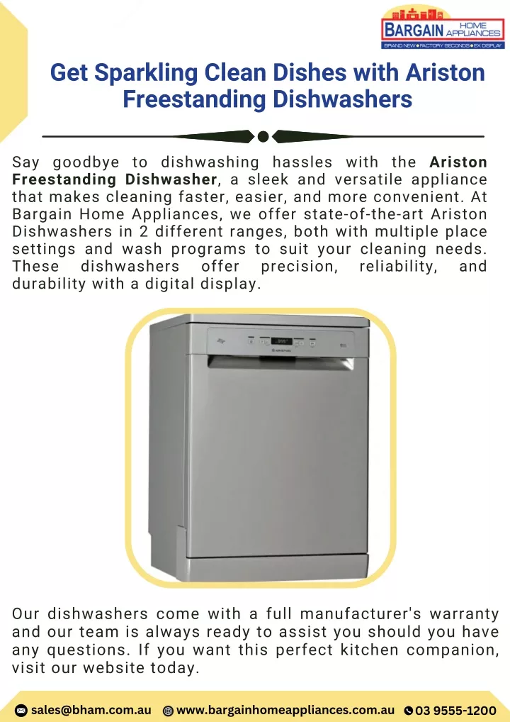 get sparkling clean dishes with ariston