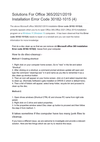 solutions for office 365 2021 2019 installation
