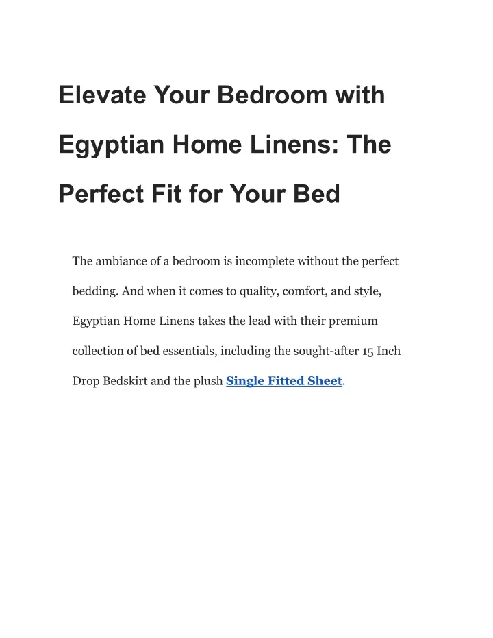 elevate your bedroom with