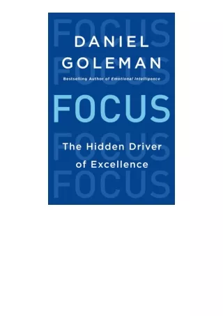 [PDF]❤READ⚡ Focus The Hidden Driver of Excellence