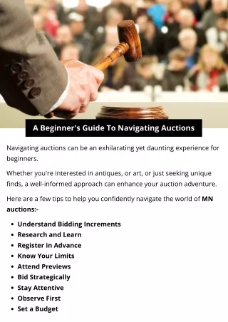 a beginner s guide to navigating auctions