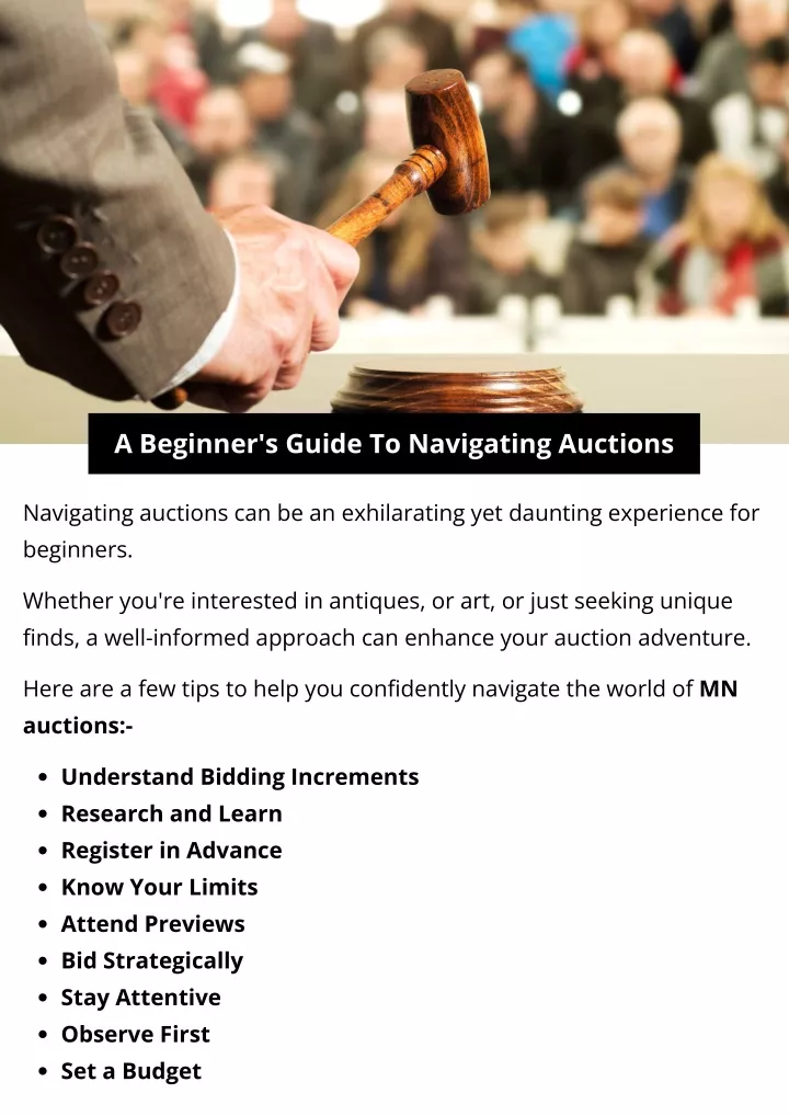 a beginner s guide to navigating auctions
