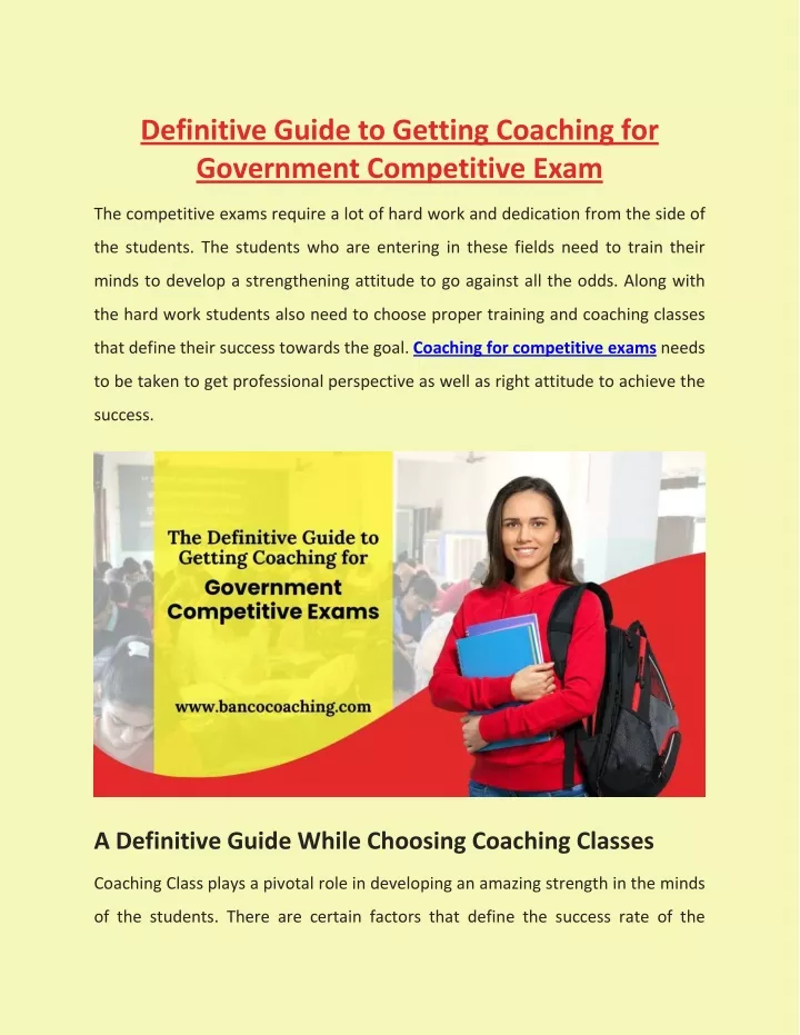 definitive guide to getting coaching