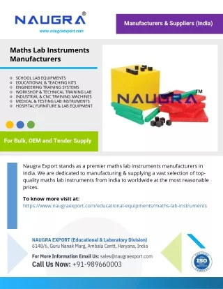 Maths Lab Instruments Manufacturers