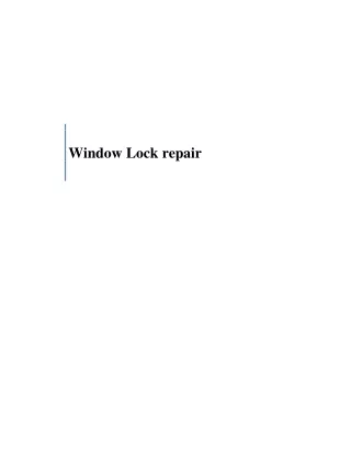 Window Lock repair
