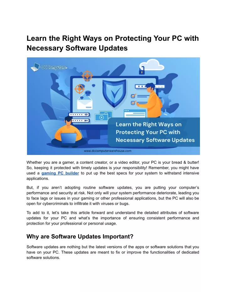 learn the right ways on protecting your pc with