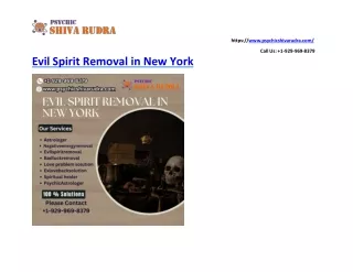 Evil Spirit Removal in New York