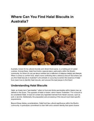 Where Can You Find Halal Biscuits in Australia_