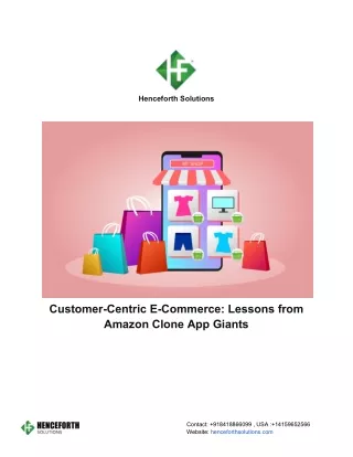Henceforth Solutions - Amazon clone app development