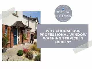 Why Choose Our Professional Window Washing service in Dublin