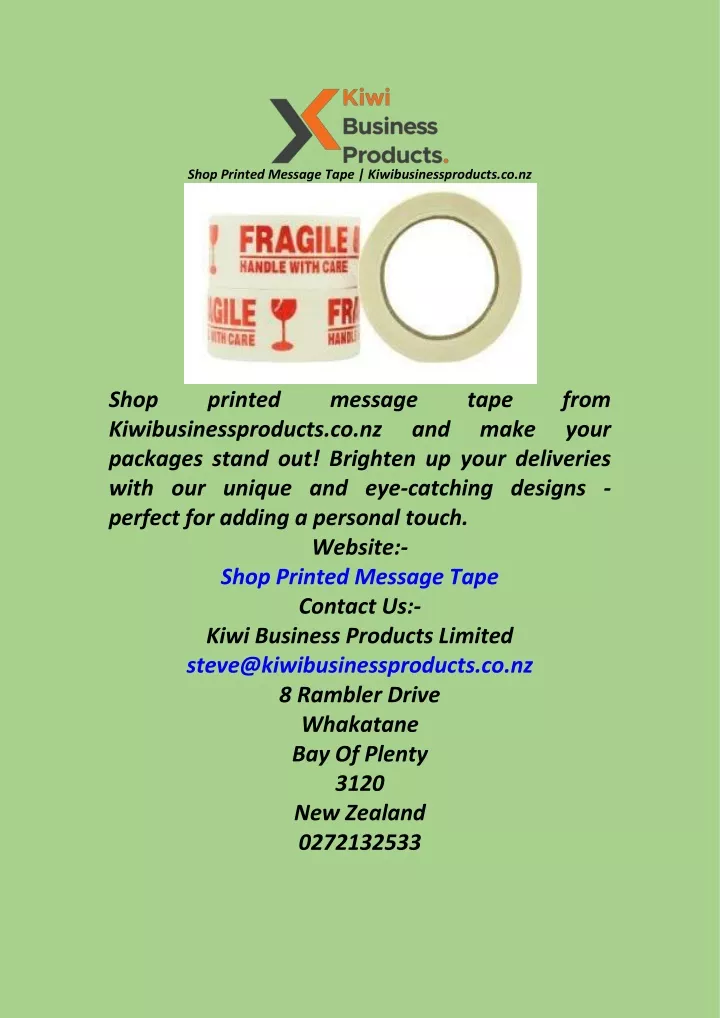 shop printed message tape kiwibusinessproducts