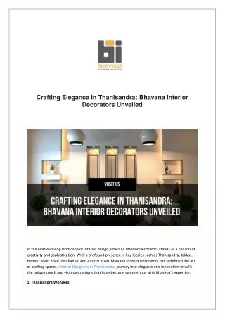 Bhavana Interior Decorators Unveiled