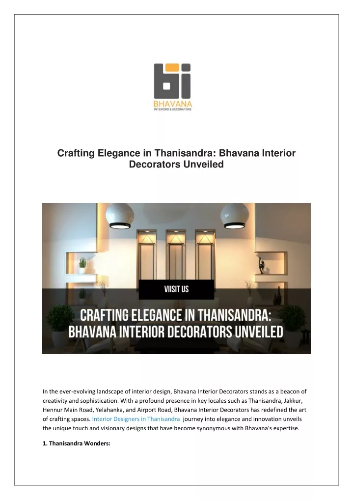 crafting elegance in thanisandra bhavana interior
