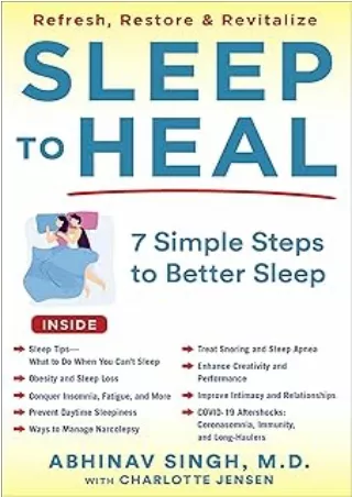 download⚡️[EBOOK]❤️ Sleep to Heal: 7 Simple Steps to Better Sleep
