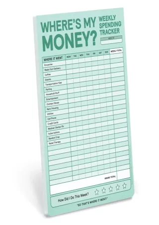 [DOWNLOAD]⚡️PDF✔️ Knock Knock Weekly Money Tracker Pad, Weekly Spending Tracker Budget Pad