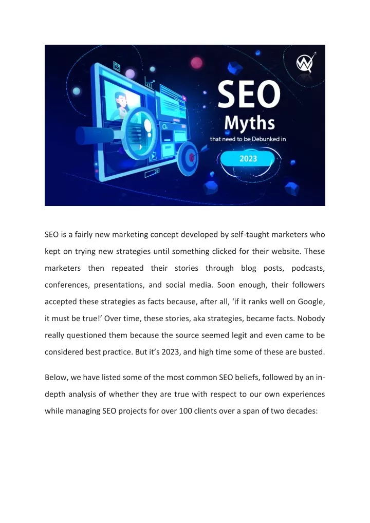 seo is a fairly new marketing concept developed