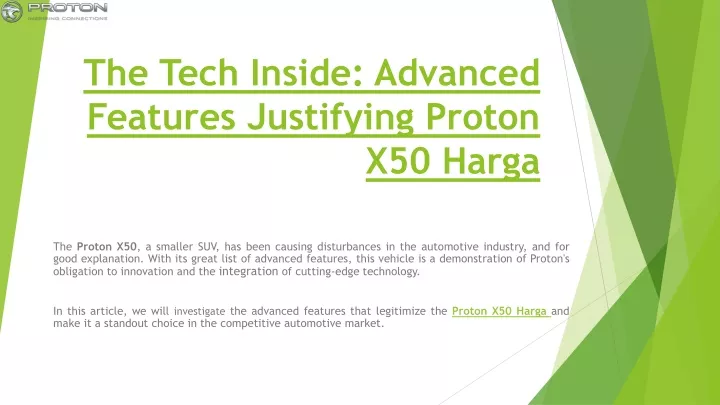 the tech inside advanced features justifying proton x50 harga