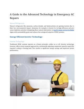 a guide to the advanced technology in emergency