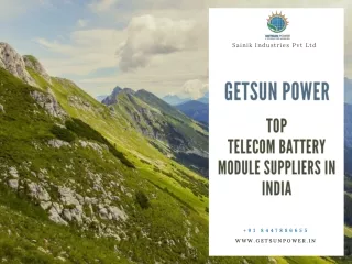 Getsun Power |top  telecom battery module suppliers in India