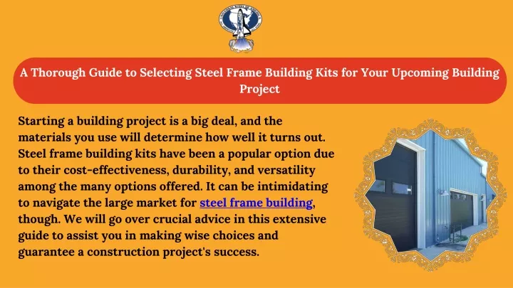 a thorough guide to selecting steel frame