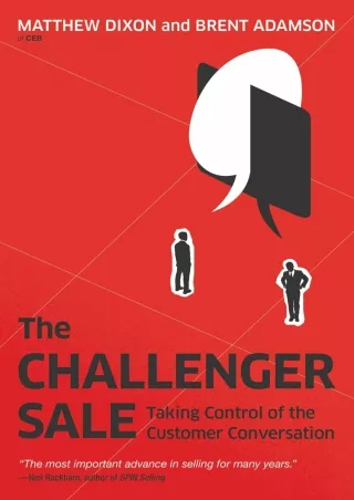 ❤️PDF⚡️ The Challenger Sale: Taking Control of the Customer Conversation