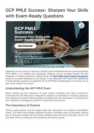 gcp pmle success sharpen your skills with exam