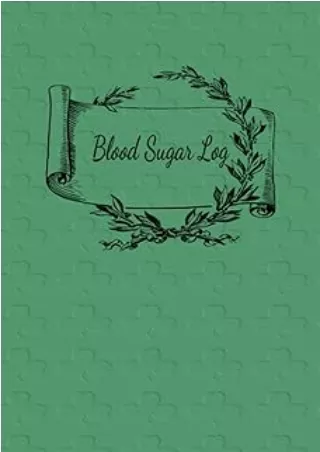 [DOWNLOAD]⚡️PDF✔️ Blood Sugar Log: Weekly Blood Sugar Log Notebook