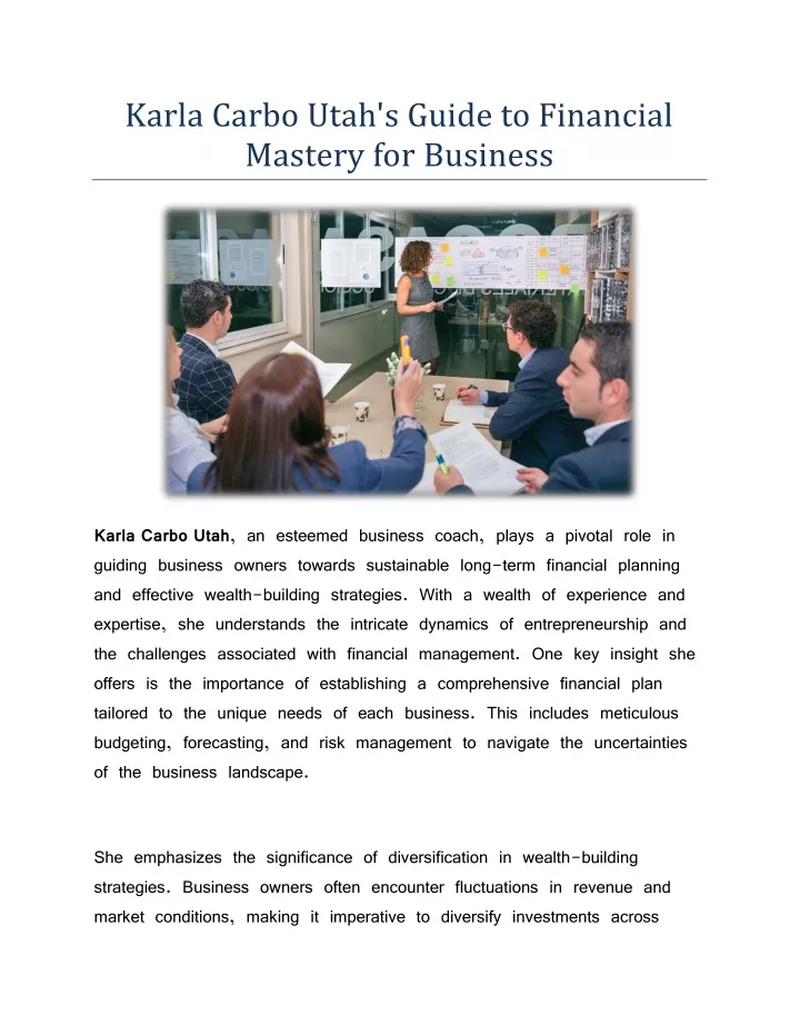karla carbo utah s guide to financial mastery