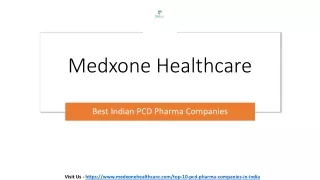 Best Indian PCD Pharma Companies - Medxone Healthcare