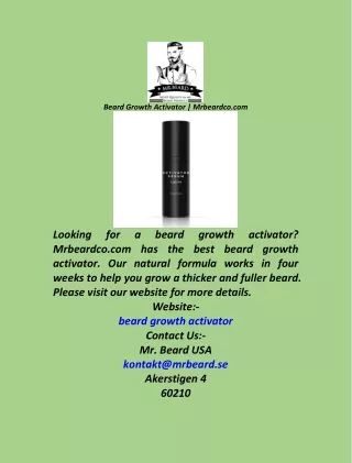 Beard Growth Activator  Mrbeardco.com