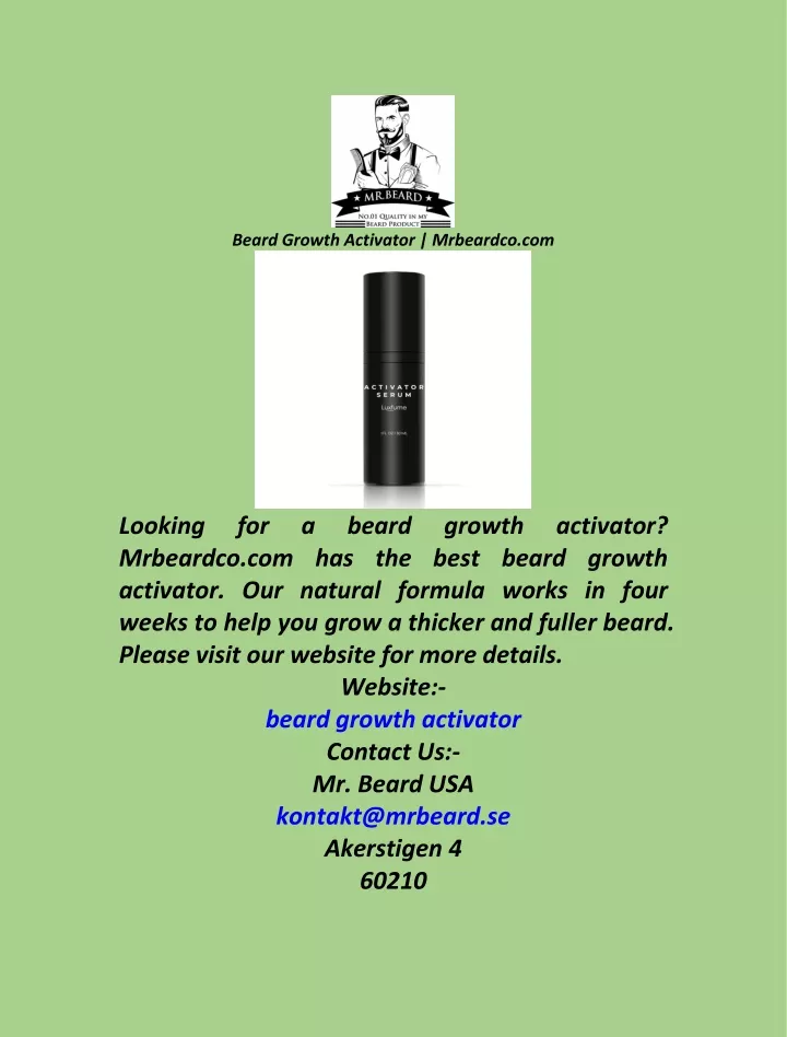 beard growth activator mrbeardco com