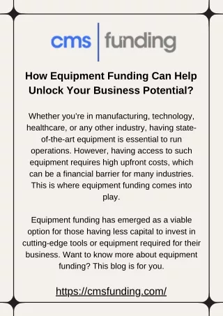 Empower Your Business Growth with Strategic Equipment Funding Solutions