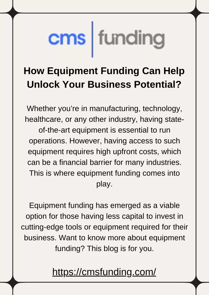 how equipment funding can help unlock your