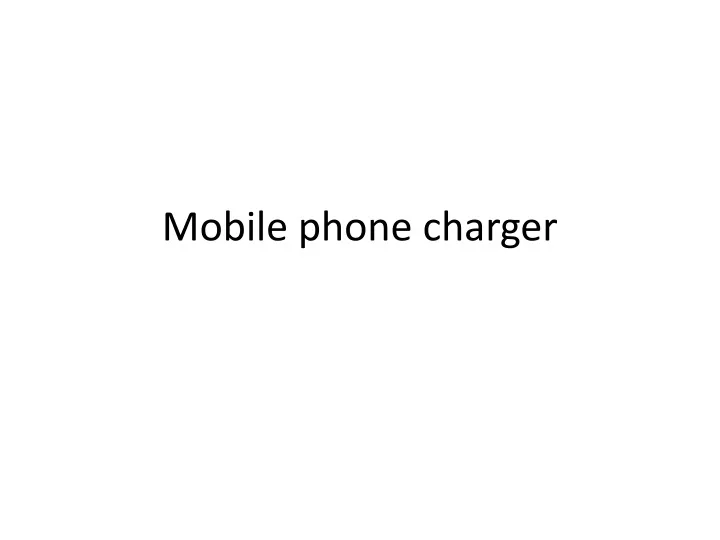 mobile phone charger